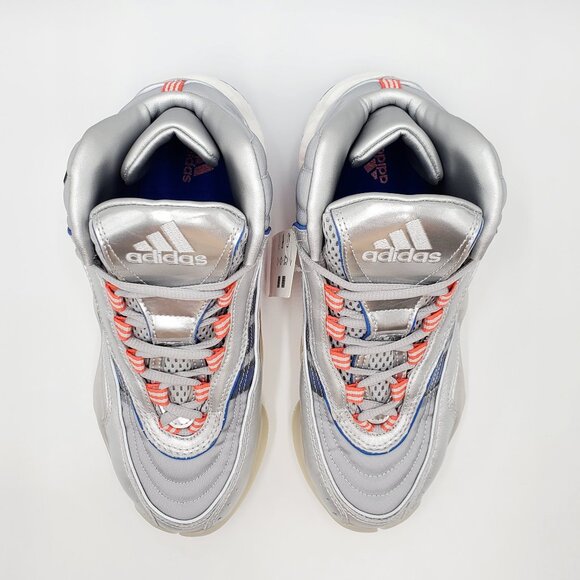 Adidas Men's 98 x Crazy BYW Basketball Shoes Silver Metallic EF5537 Size 6.5 - Picture 4 of 10